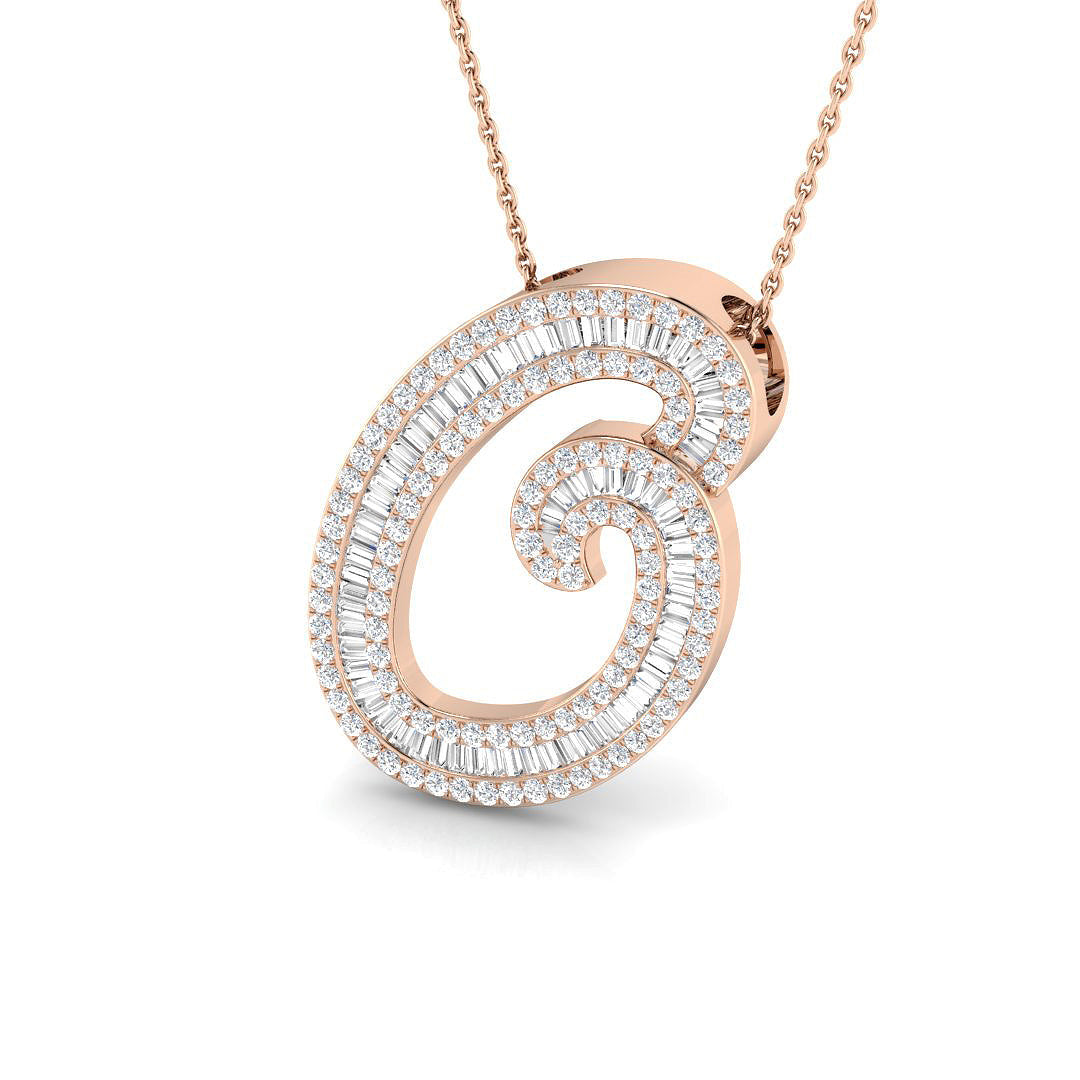 Initials Diamond Ring 0.67ct–1.35ct – SP5517-O – 18k Rose Gold