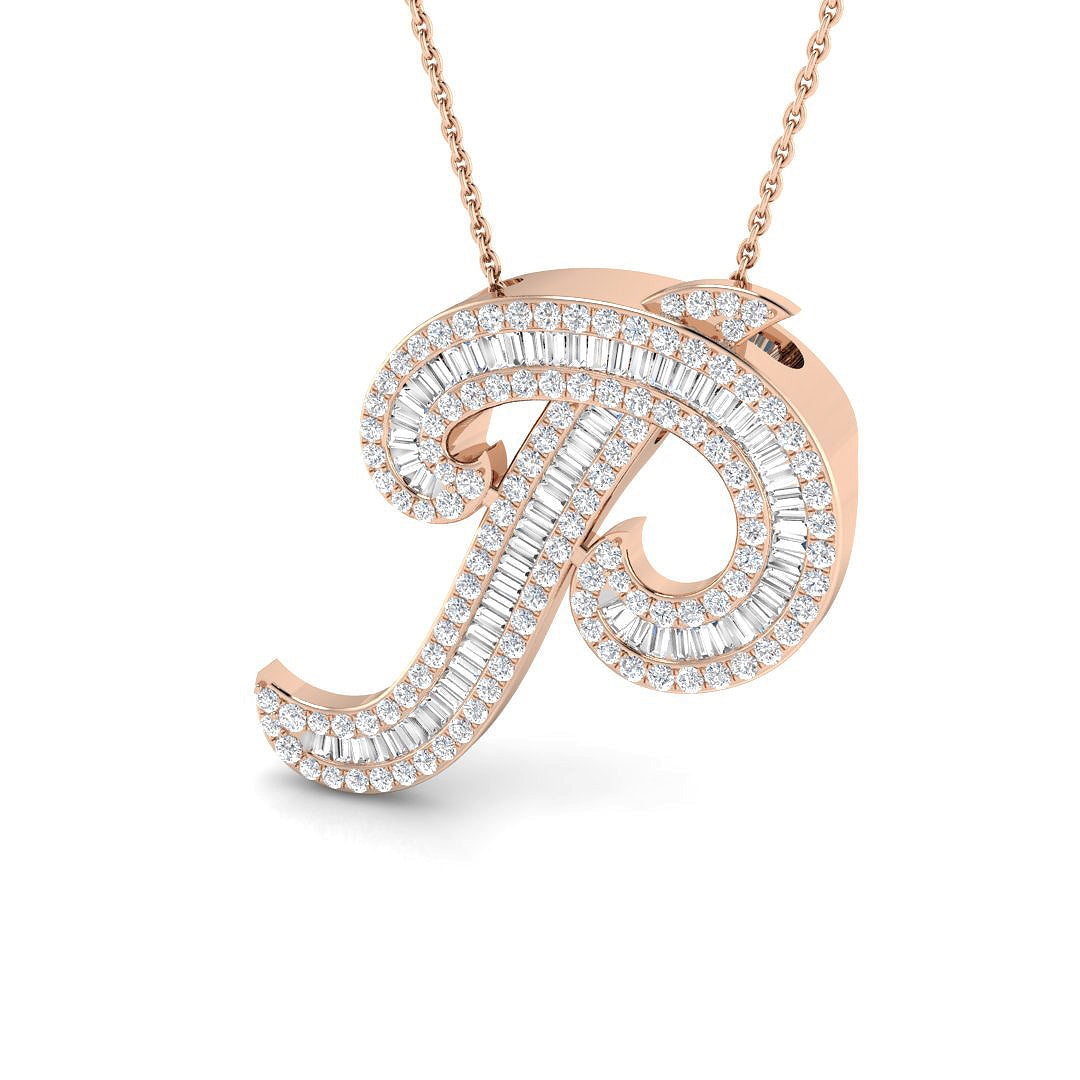 Initials Diamond Ring 0.9ct–1.46ct – SP5517-P – 18k Rose Gold