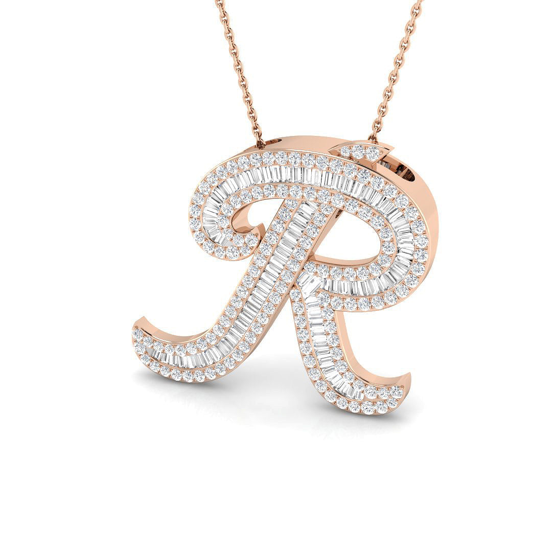 Initials Diamond Ring 0.92ct–1.75ct – SP5517-R – 18k Rose Gold