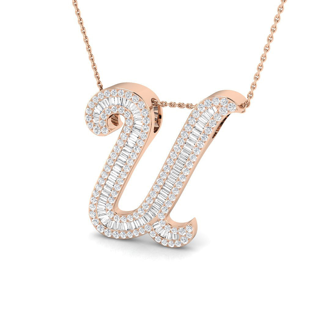 Initials Diamond Ring 0.99ct–1.45ct – SP5517-U – 18k Rose Gold