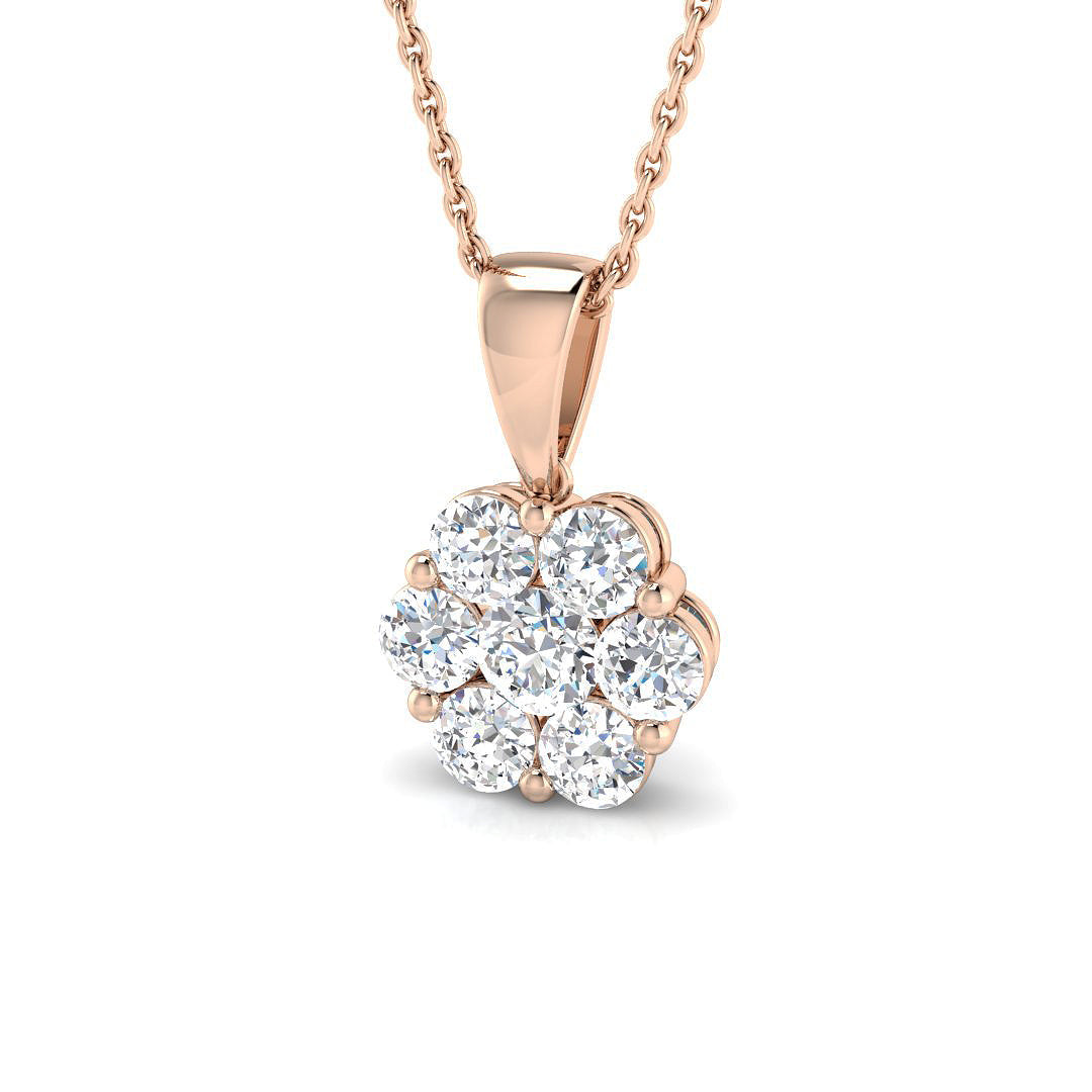 Cluster Diamond Ring 0.23ct–1.0ct – SP4123 – 18k Rose Gold