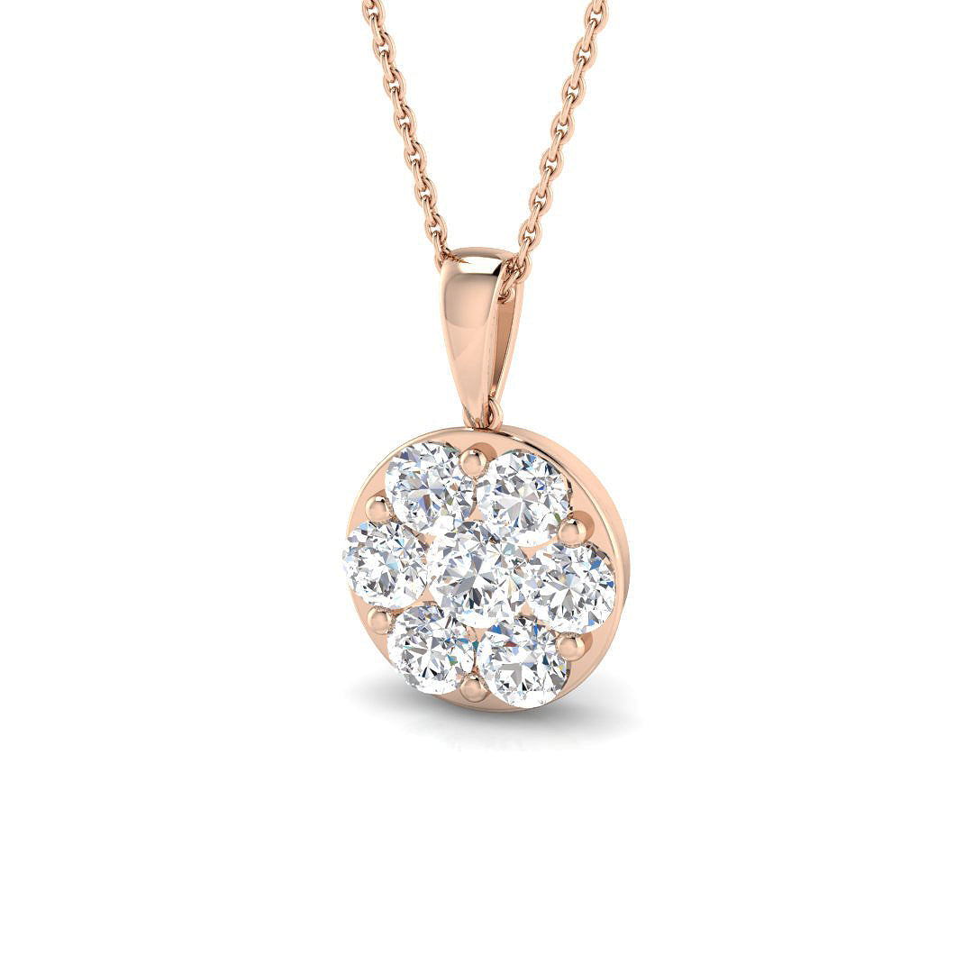Cluster Diamond Ring 0.07ct–1.96ct – SP4506 – 18k Rose Gold