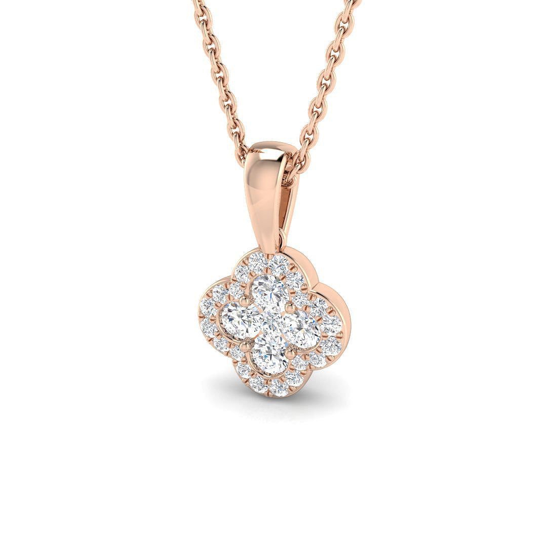 Clover Diamond Ring 0.33ct – SP5782 – 18k Rose Gold