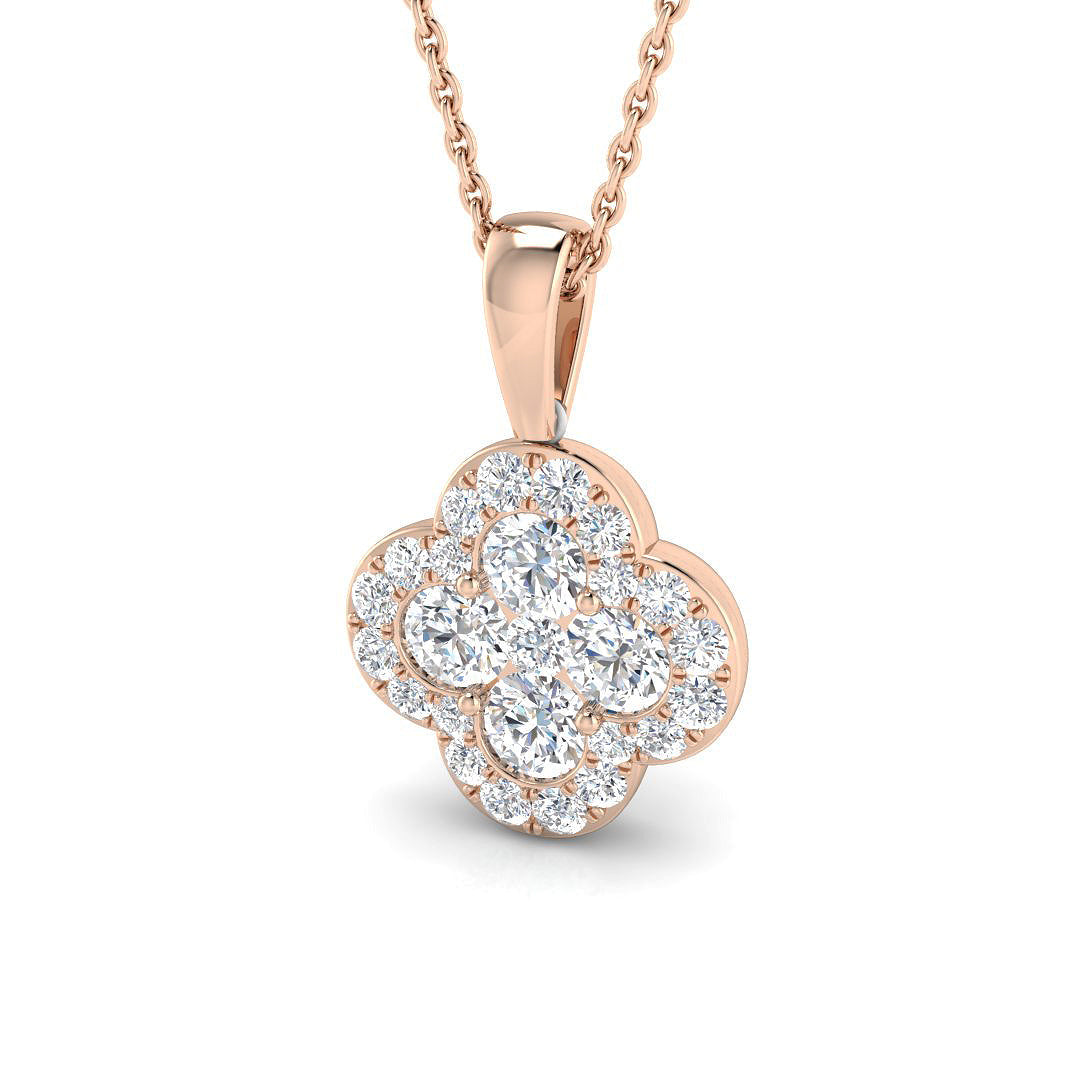 Clover Diamond Ring 1.05ct – SP5783 – 18k Rose Gold