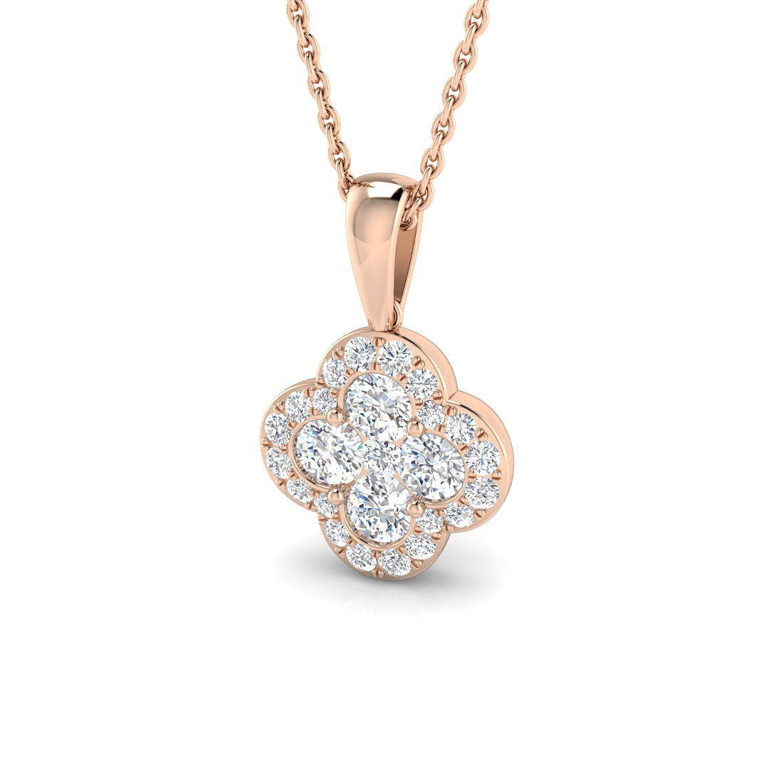 Clover Diamond Ring 0.76ct – SP5784 – 18k Rose Gold