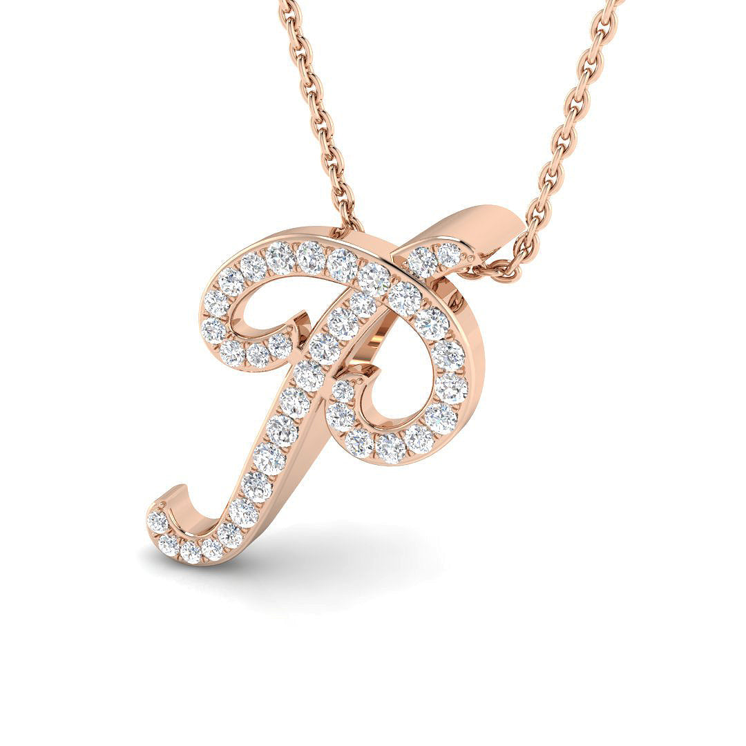 Initials Diamond Ring 0.27ct – SP5820-P – 18k Rose Gold