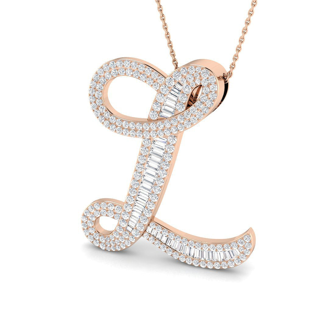 Initials Diamond Ring 1.46ct–2.08ct – SP5867-L – 18k Rose Gold