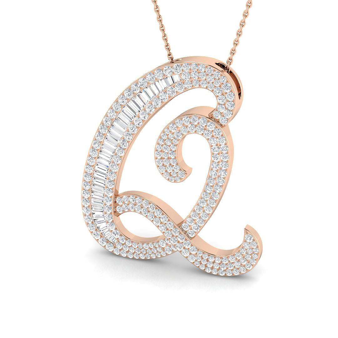 Initials Diamond Ring 2.7ct – SP5867-Q – 18k Rose Gold