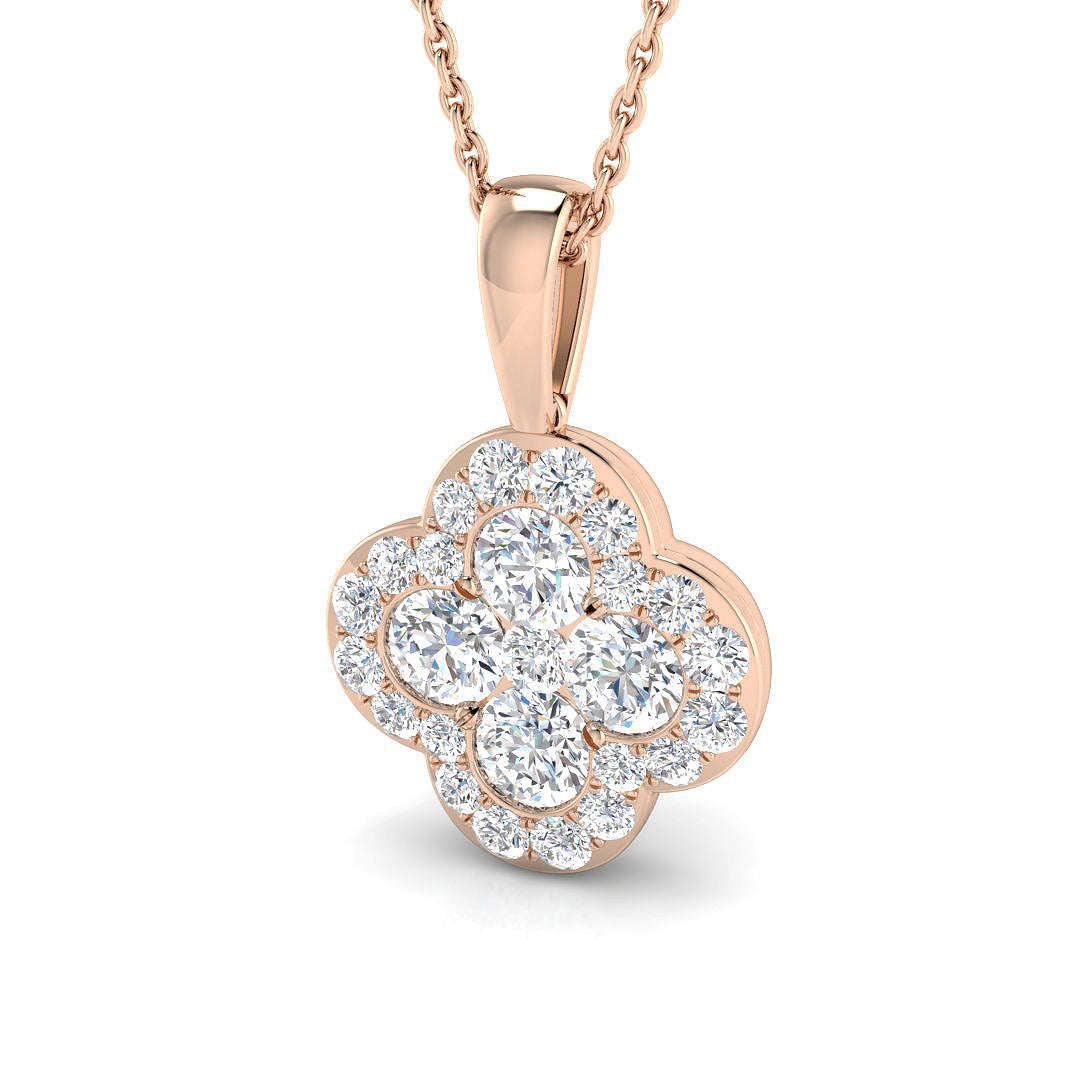 Clover Diamond Ring 1.23ct – SP5883 – 18k Rose Gold