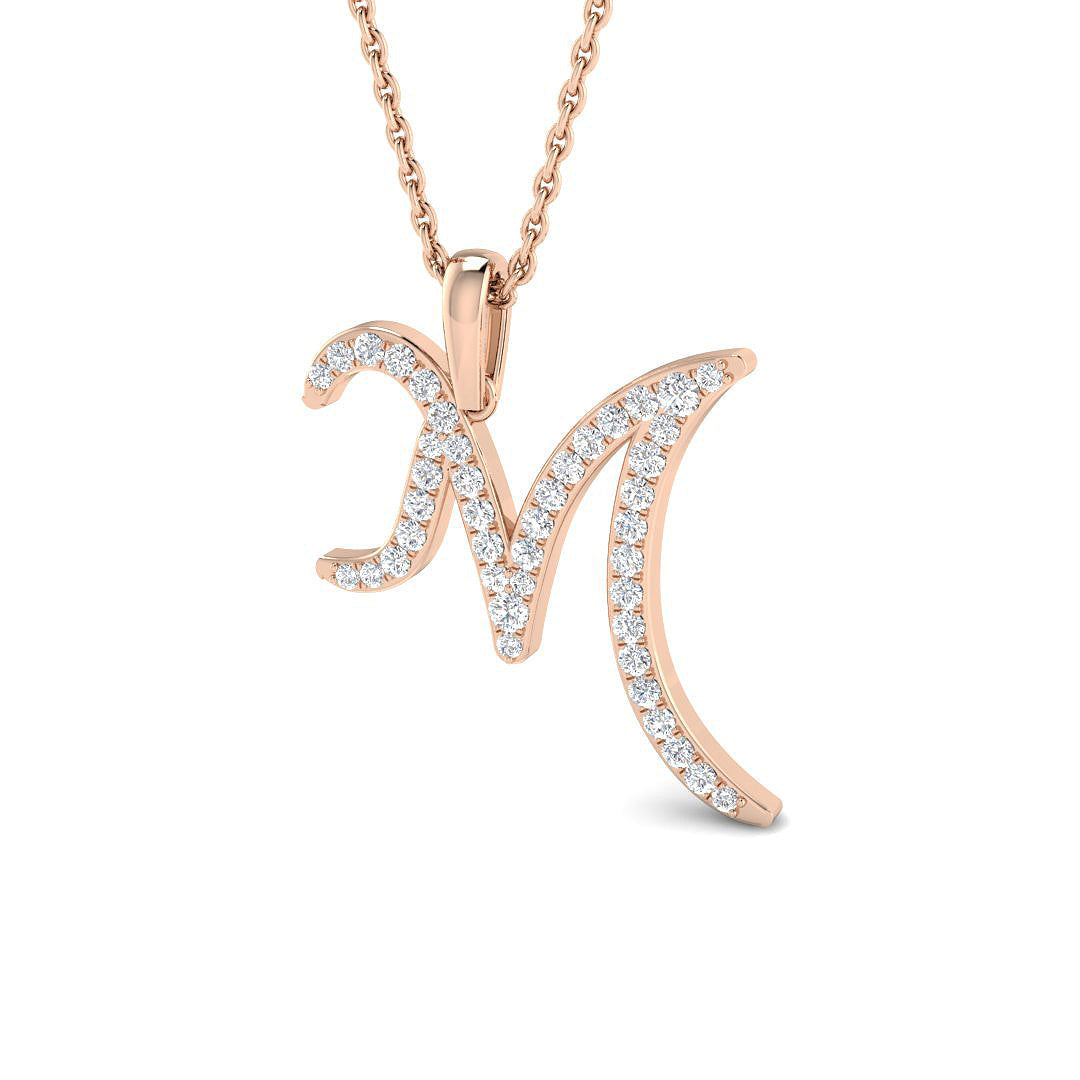 Initials Diamond Ring 0.25ct – SP5934-M – 18k Rose Gold