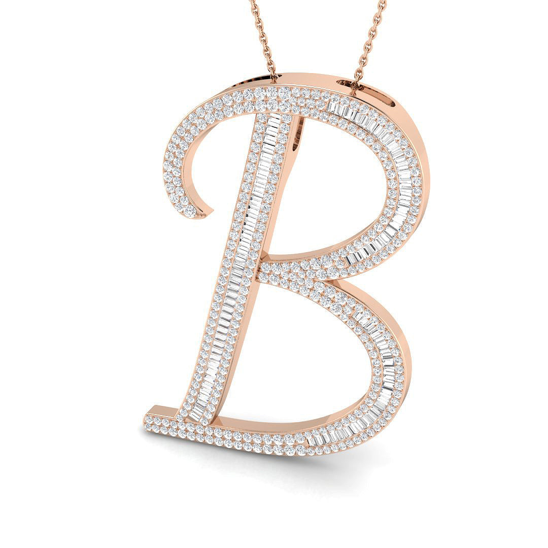 Initials Diamond Ring 1.93ct – SP5948-B – 18k Rose Gold