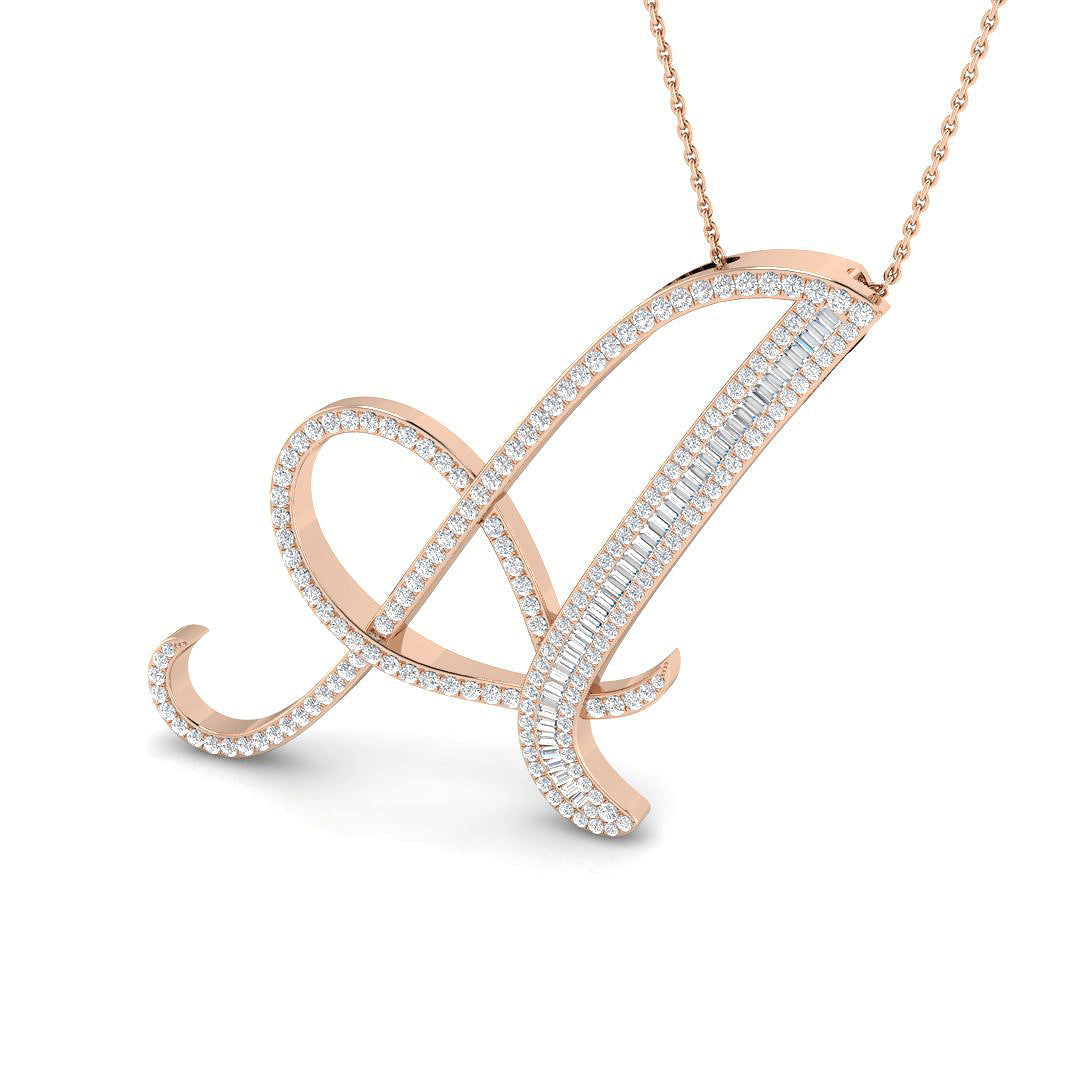 Initials Diamond Ring 0.35ct–1.33ct – SP5504-A – 18k Rose Gold