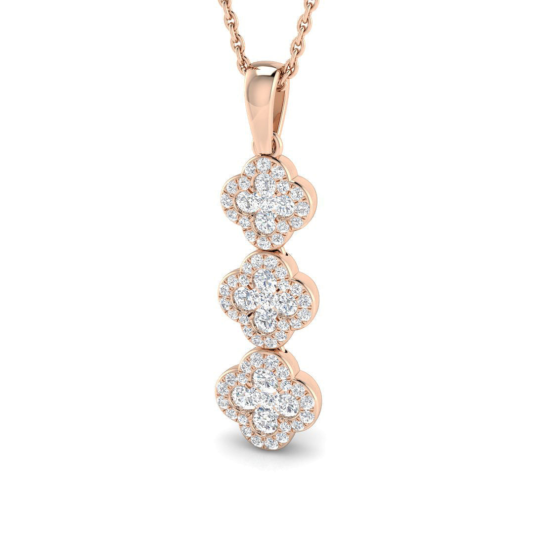 Clover Diamond Ring 0.59ct – SP5957 – 18k Rose Gold