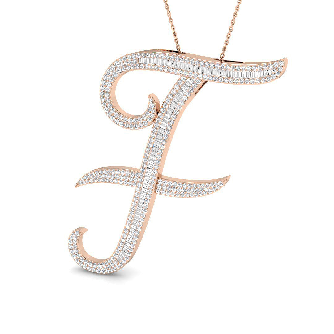 Initials Diamond Ring 1.45ct–2.29ct – SP5948-F – 9k Rose Gold