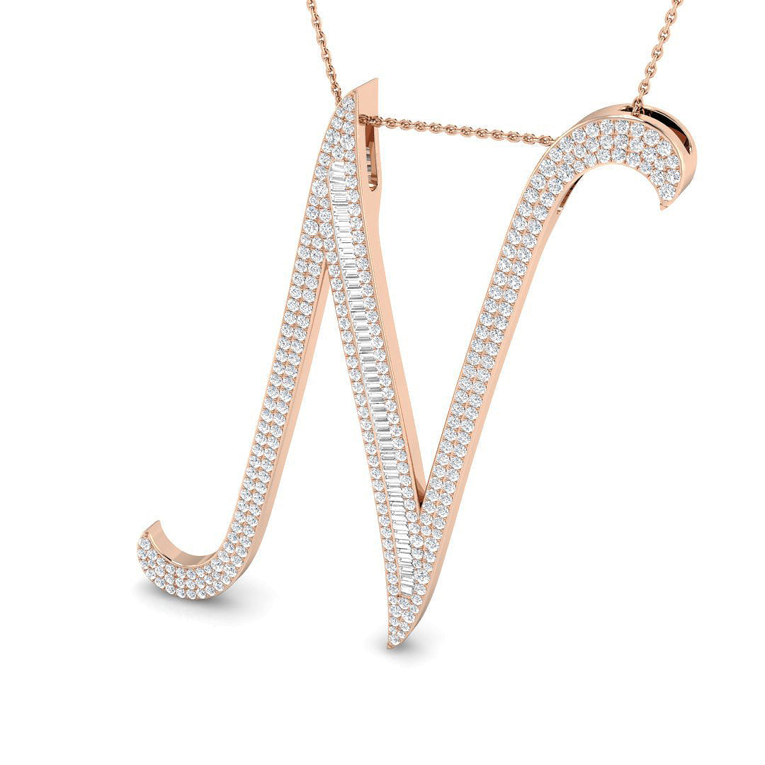 Initials Diamond Ring 0.38ct–2.0ct – SP5543-N – 18k Rose Gold