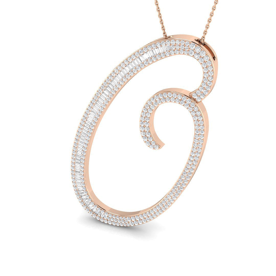 Initials Diamond Ring 0.42ct–2.05ct – SP5543-O – 18k Rose Gold