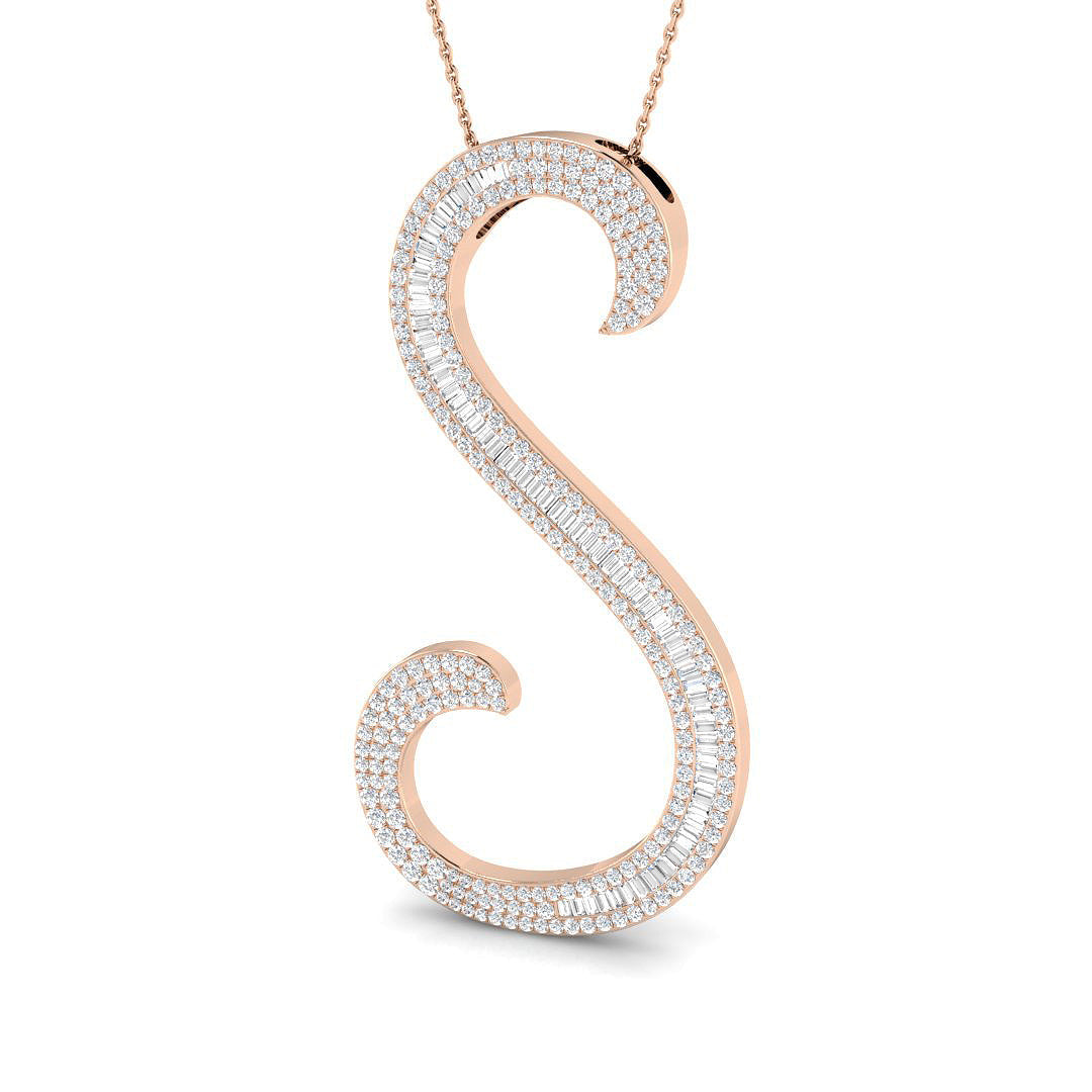 Initials Diamond Ring 1.35ct–1.87ct – SP5948-S – 18k Rose Gold