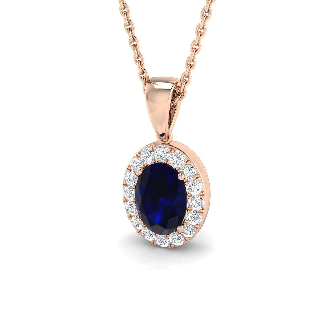 Halo Diamond Ring 0.8ct–1.23ct – SP5983~BS – 18k Rose Gold