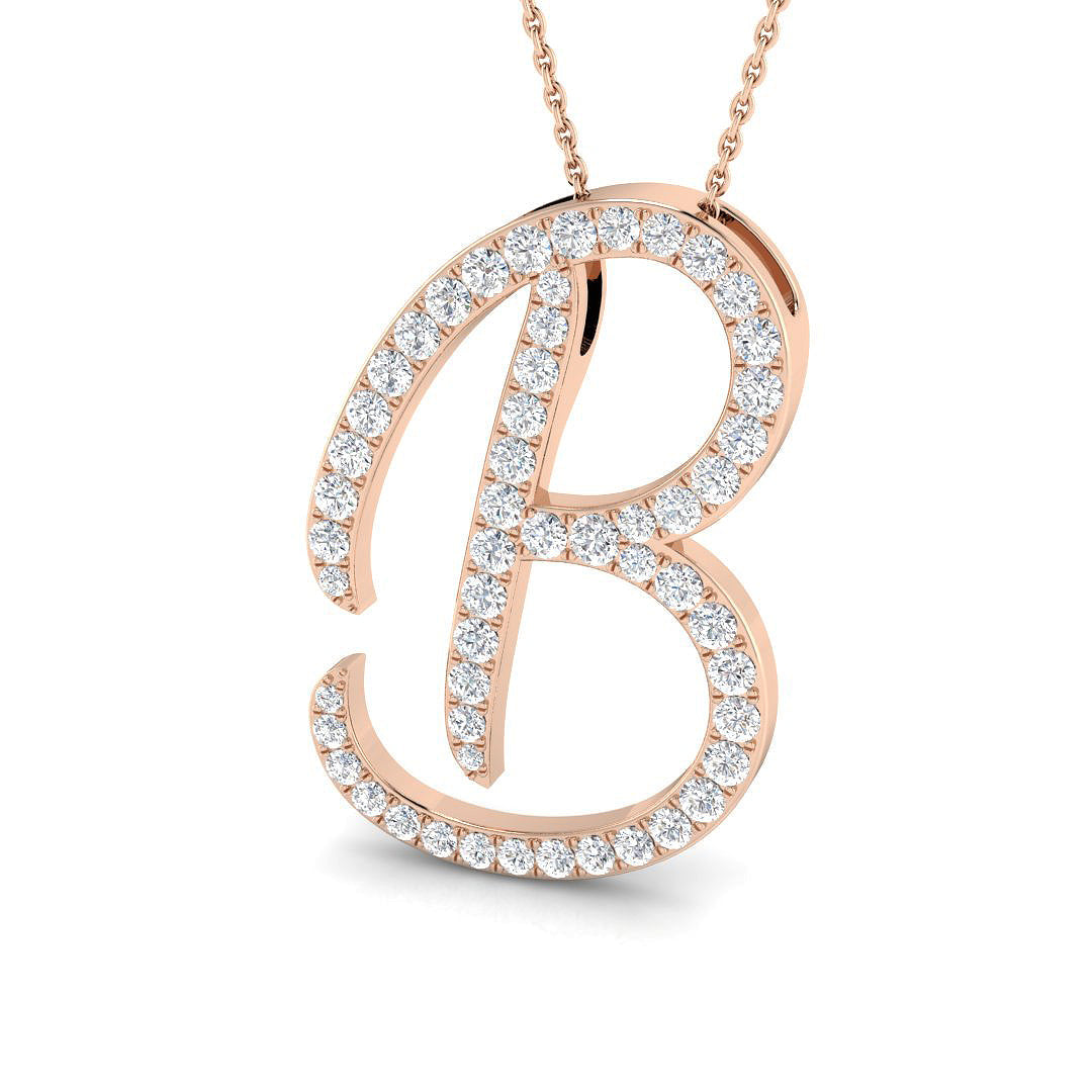 Initials Diamond Ring 0.35ct–1.35ct – SP4909-B – 18k Rose Gold