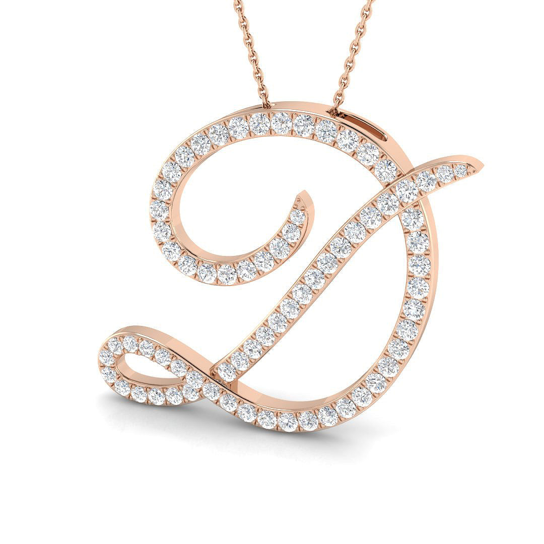 Initials Diamond Ring 0.39ct–1.69ct – SP4909-D – 18k Rose Gold