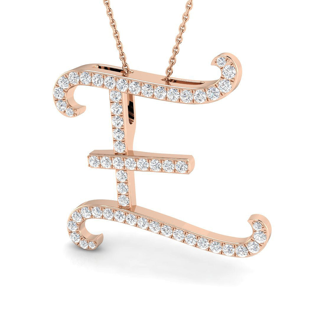 Initials Diamond Ring 0.23ct–1.02ct – SP4945-E – 18k Rose Gold