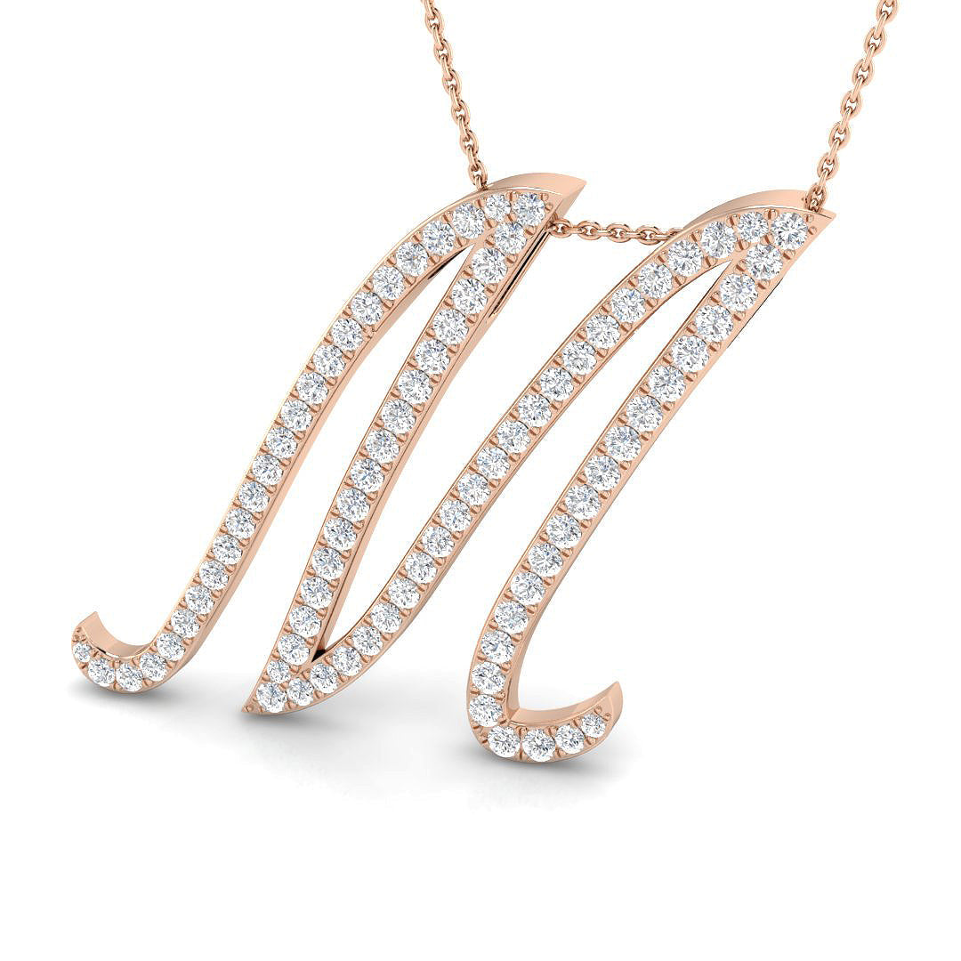 Initials Diamond Ring 0.46ct–1.65ct – SP4909-M – 18k Rose Gold