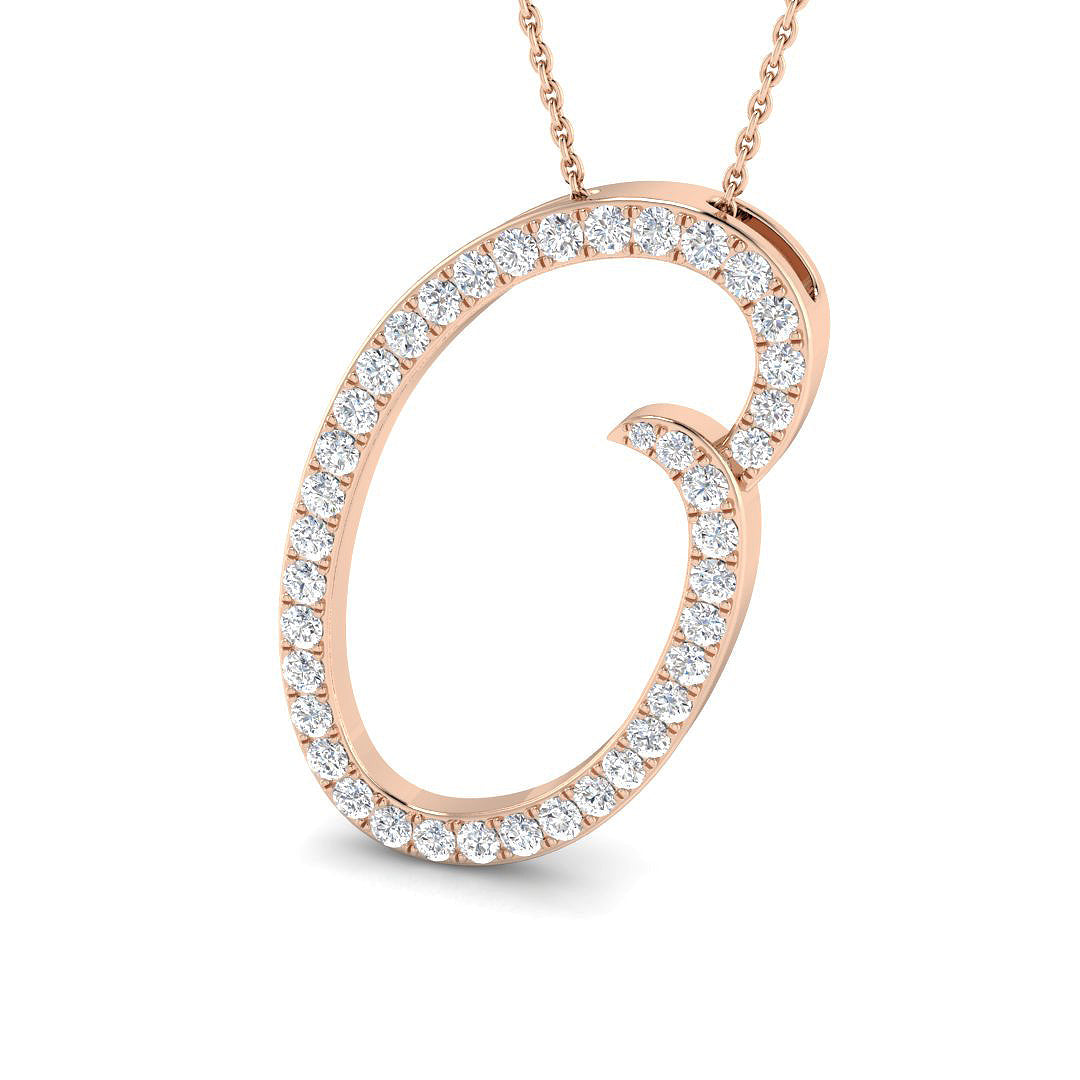 Initials Diamond Ring 0.26ct–1.06ct – SP4909-O – 18k Rose Gold