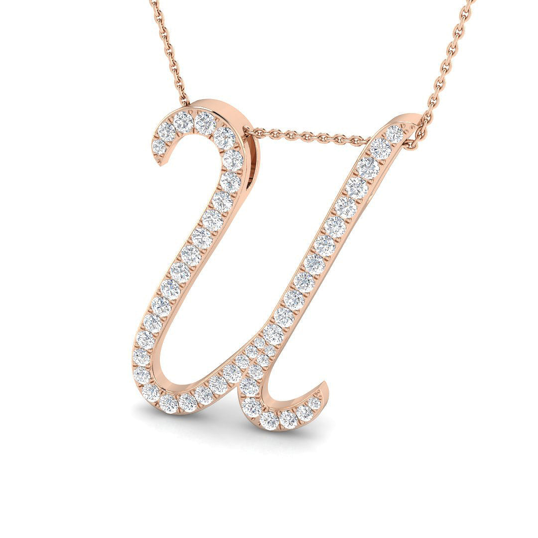 Initials Diamond Ring 0.28ct–1.09ct – SP4909-U – 18k Rose Gold