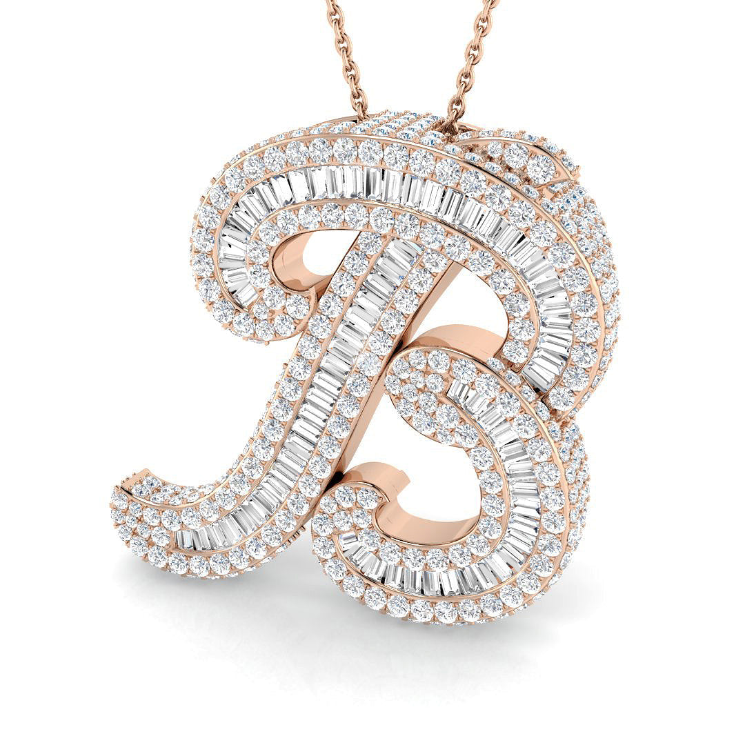 Initials Diamond Ring 3.55ct – SP6069-B – 18k Rose Gold