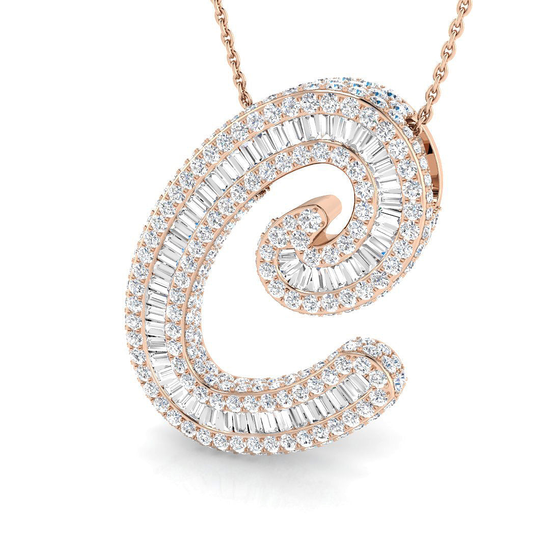 Initials Diamond Ring 3.4ct – SP6069-C – 18k Rose Gold