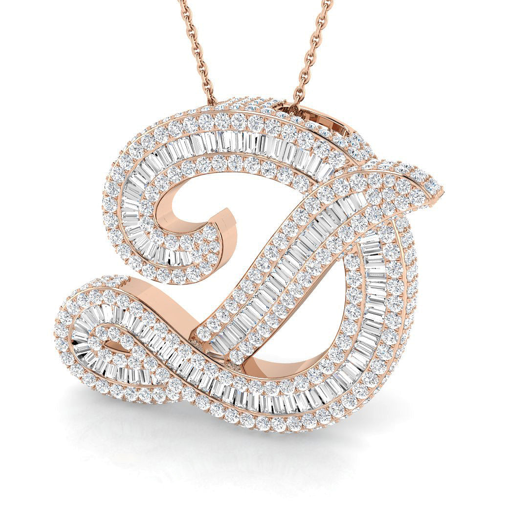 Initials Diamond Ring 3.95ct – SP6069-D – 18k Rose Gold