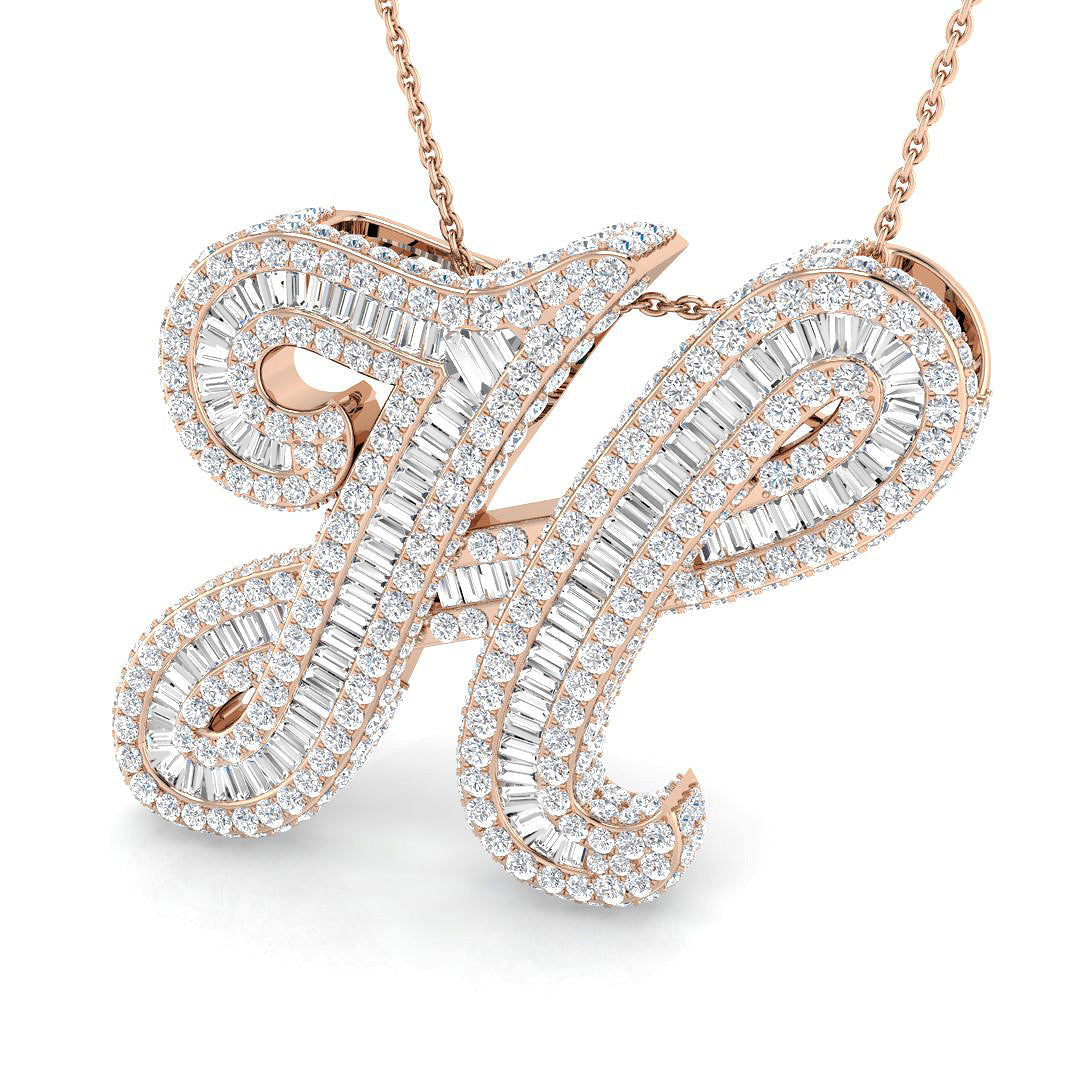 Initials Diamond Ring 4.6ct – SP6069-H – 18k Rose Gold