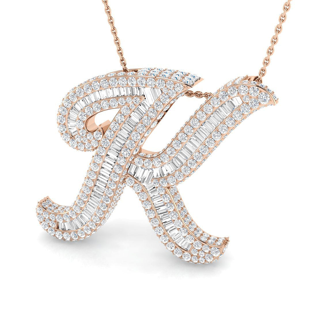 Initials Diamond Ring 3.9ct – SP6069-K – 18k Rose Gold