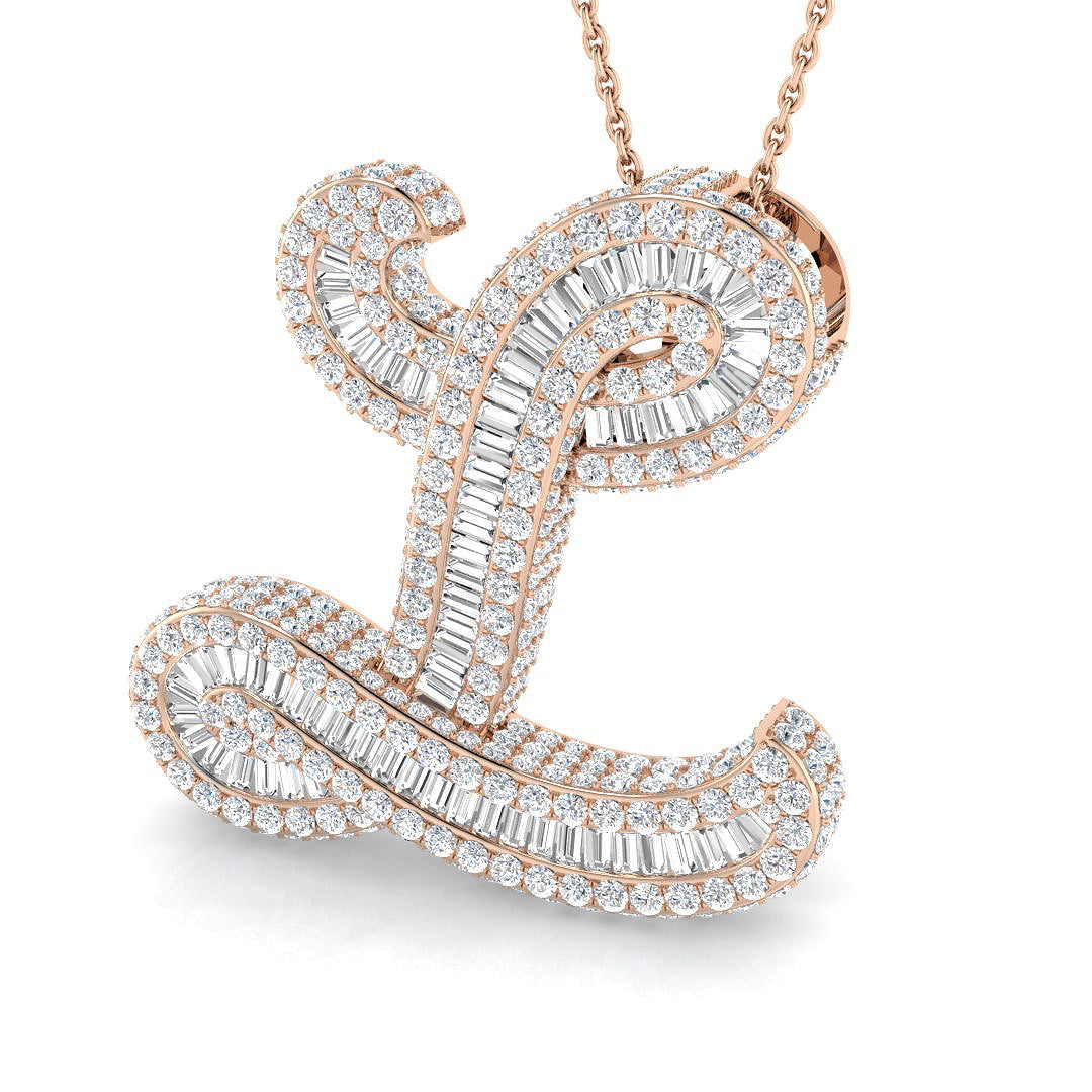 Initials Diamond Ring 3.75ct – SP6069-L – 18k Rose Gold