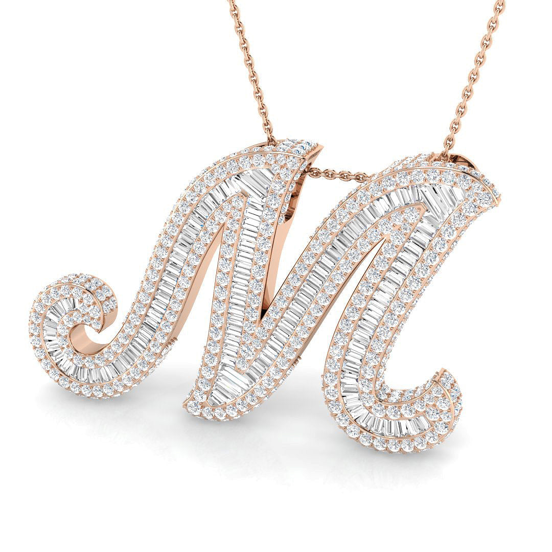 Initials Diamond Ring 5.2ct – SP6069-M – 18k Rose Gold