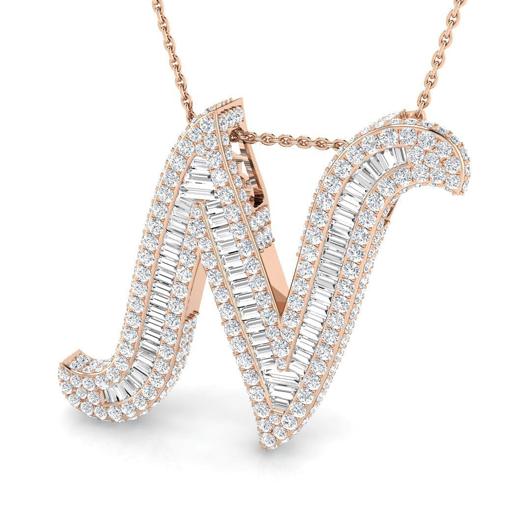 Initials Diamond Ring 3.05ct – SP6069-N – 18k Rose Gold