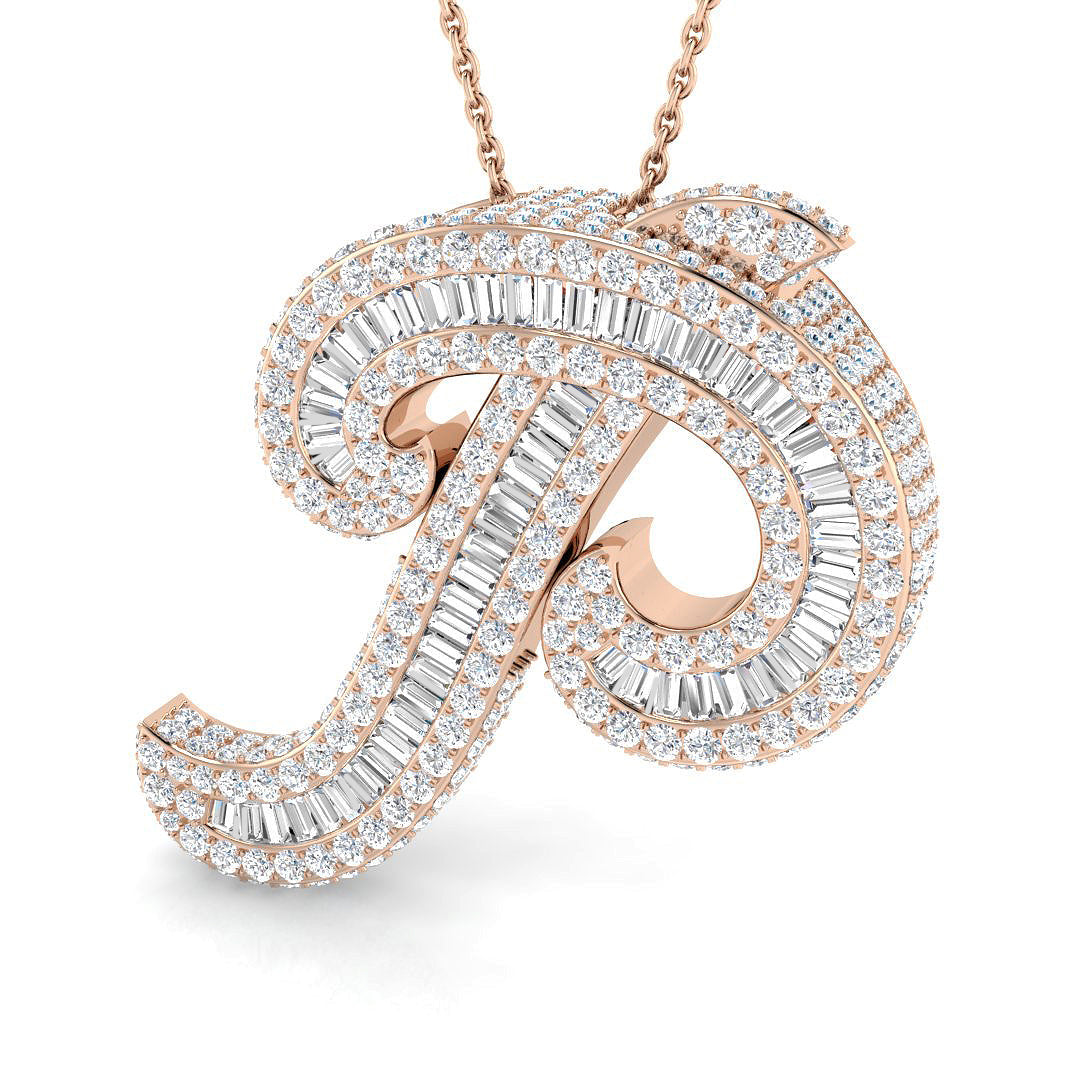 Initials Diamond Ring 3.05ct – SP6069-P – 18k Rose Gold