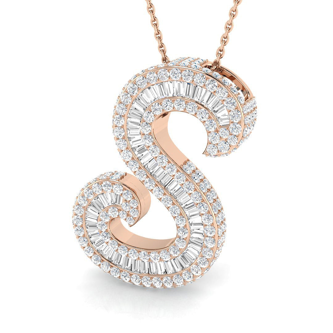 Initials Diamond Ring 2.5ct – SP6069-S – 18k Rose Gold