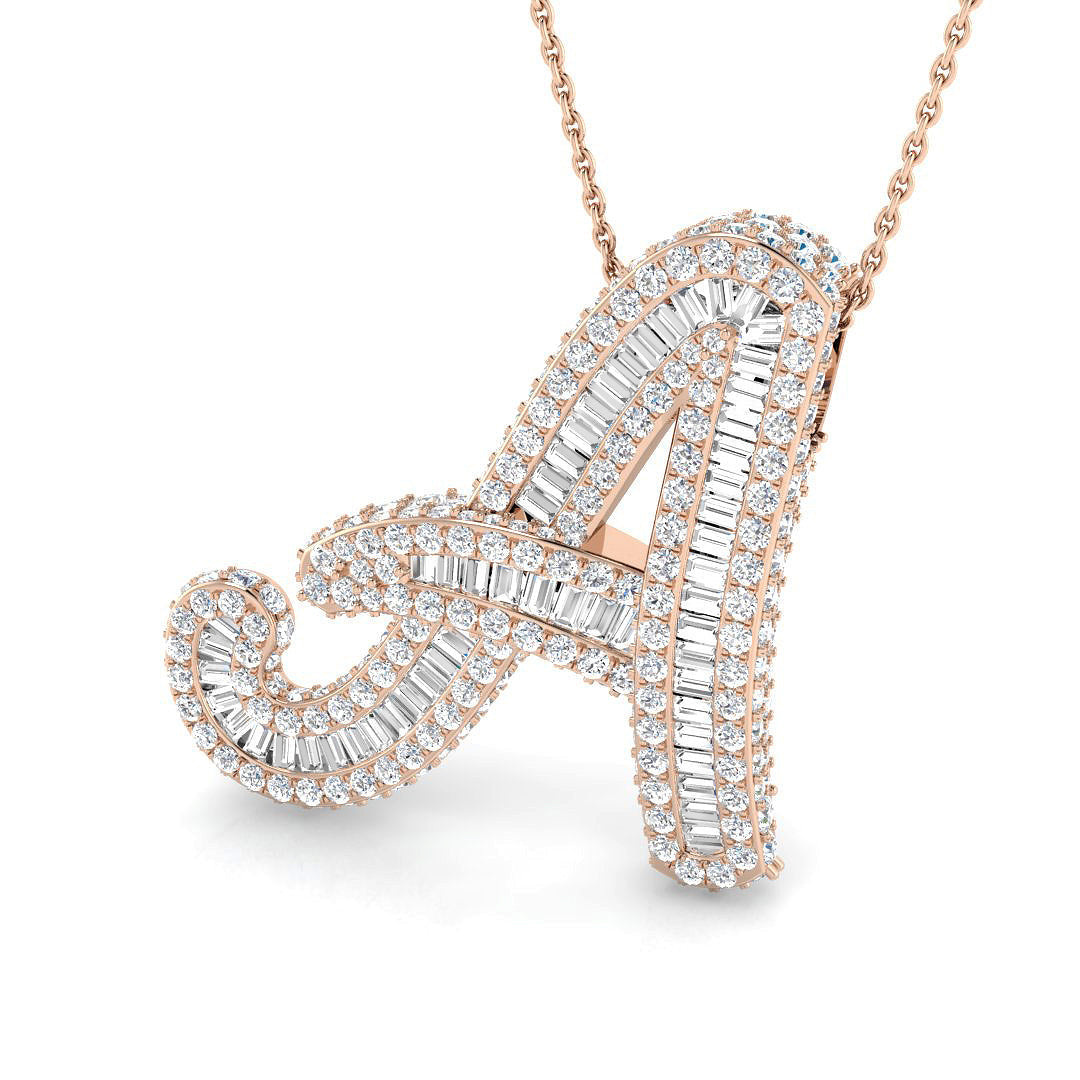 Initials Diamond Ring 3.25ct – SP6069-A – 18k Rose Gold