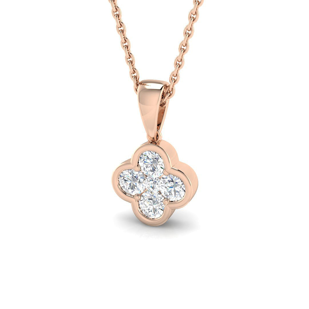 Clover Diamond Ring 0.43ct – SP6177 – 18k Rose Gold
