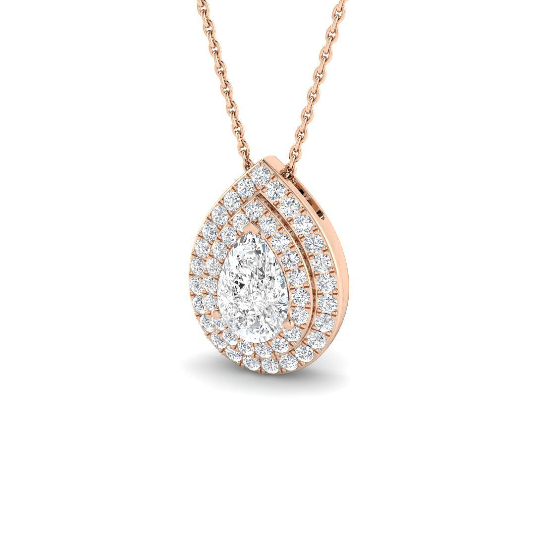 Halo Lab-Grown Diamond Ring 1.49ct – SP6201 – 18k Rose Gold