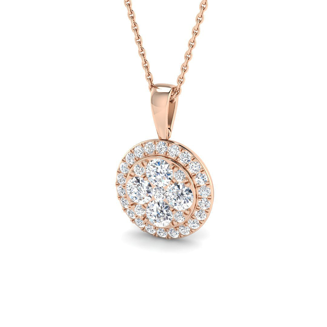 Cluster Diamond Ring 0.31ct–1.07ct – SP4568 – 18k Rose Gold