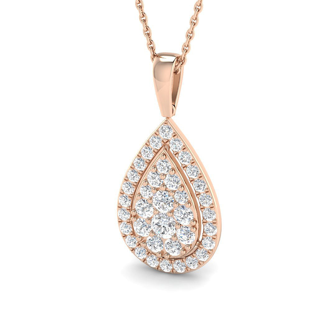 Cluster Diamond Ring 0.93ct–1.04ct – SP4682 – 18k Rose Gold