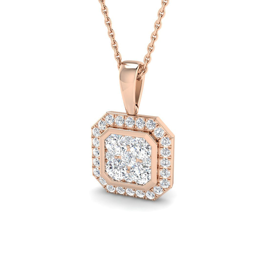 Cluster Diamond Ring 0.79ct – SP6508A – 18k Rose Gold