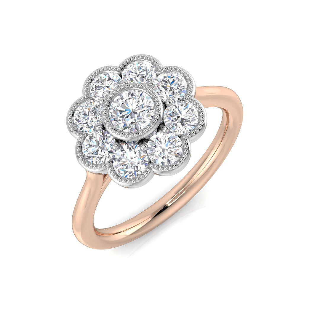 Multi Stone Diamond Ring 0.44ct–0.98ct – SR769 – 18k Rose Gold