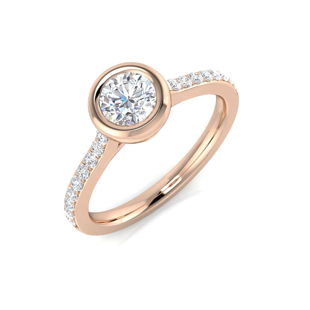 Engagement Diamond Ring 0.42ct–0.67ct – SR1049 – 18k Rose Gold