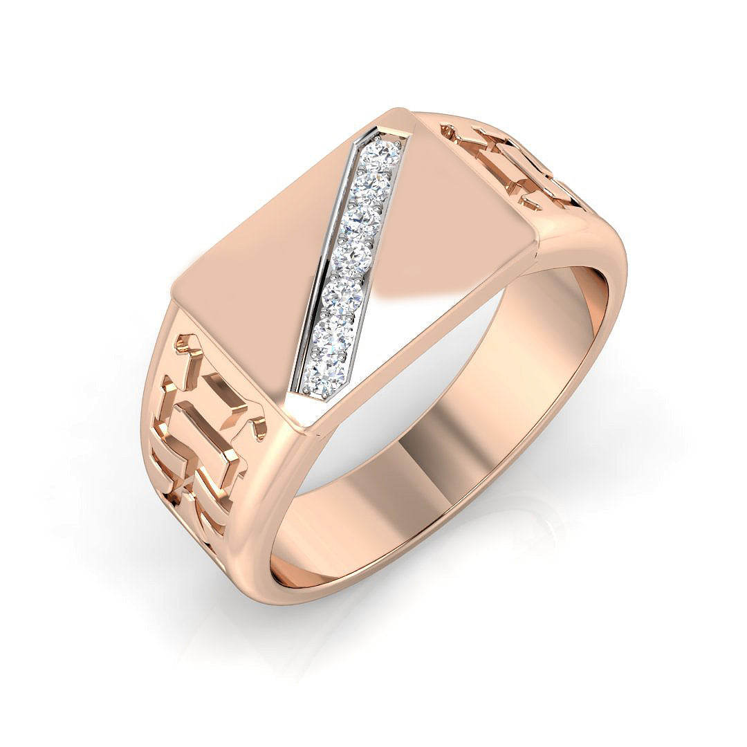 Signet Diamond Ring 0.09ct – SR1056 – 18k Rose Gold