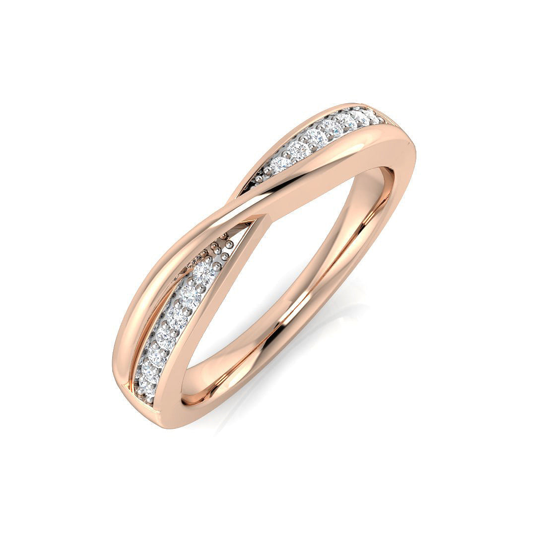 Half Eternity Diamond Ring 0.1ct – SR1072 – 18k Rose Gold