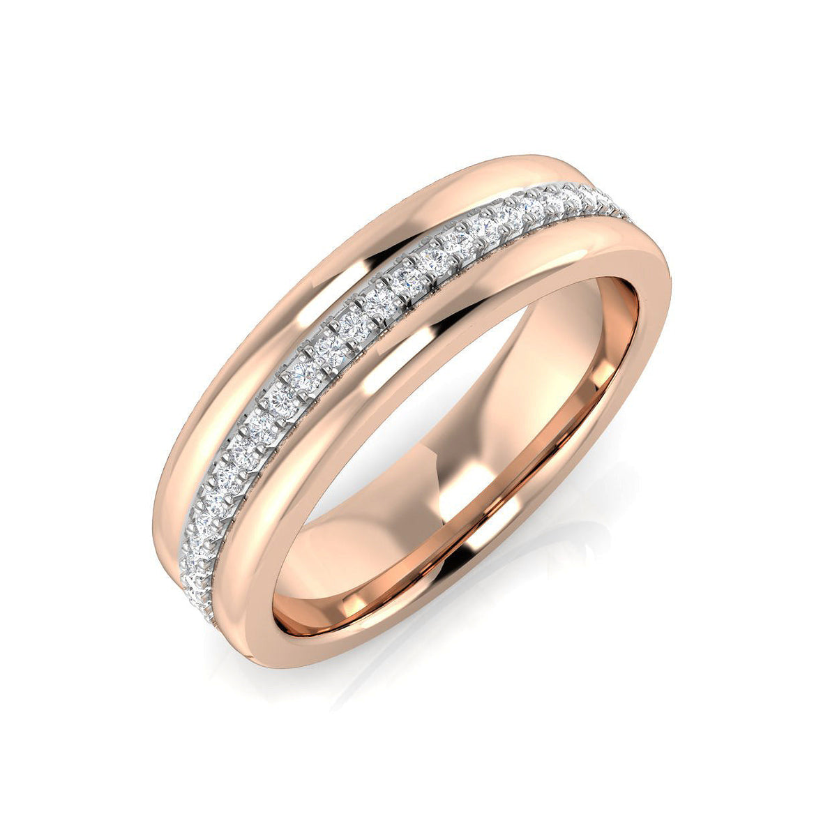 Half Eternity Diamond Ring 0.12ct – SR1082 – 18k Rose Gold