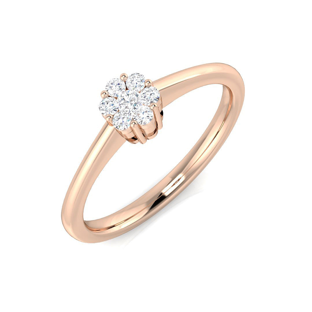 Cluster Diamond Ring 0.11ct – SR1134 – 18k Rose Gold